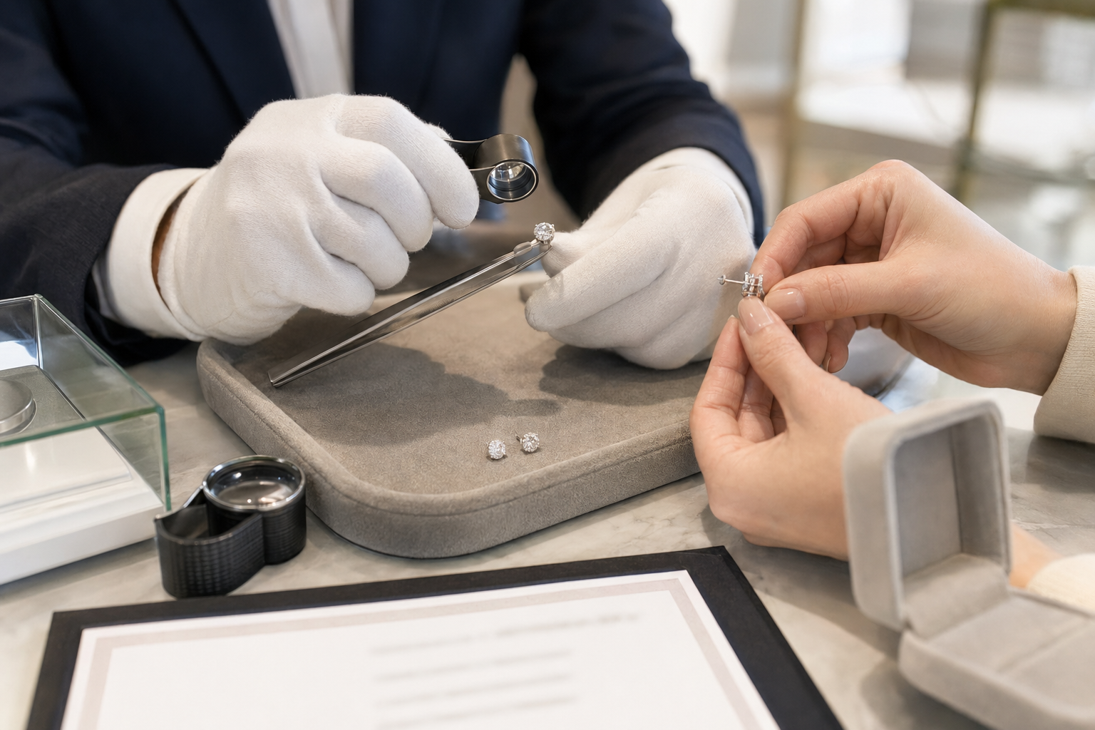 Серьги с бриллиантами на каждый день: как проверить камень, пробу, замок и документы до покупки